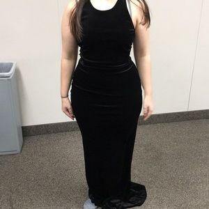 SOLD Black Velvet Formal Dress